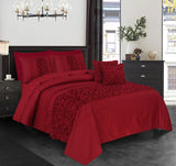 Cuddly Imperial Burgundy-Bed Set 8 Pcs (Luxury)