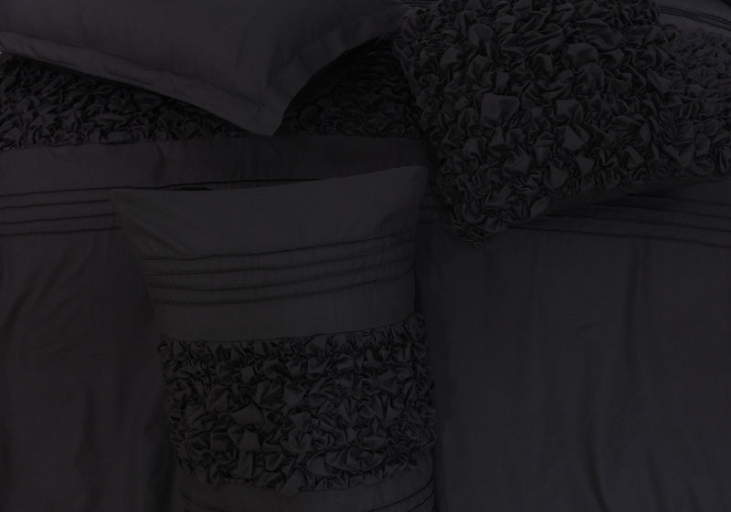 black bed sheets
