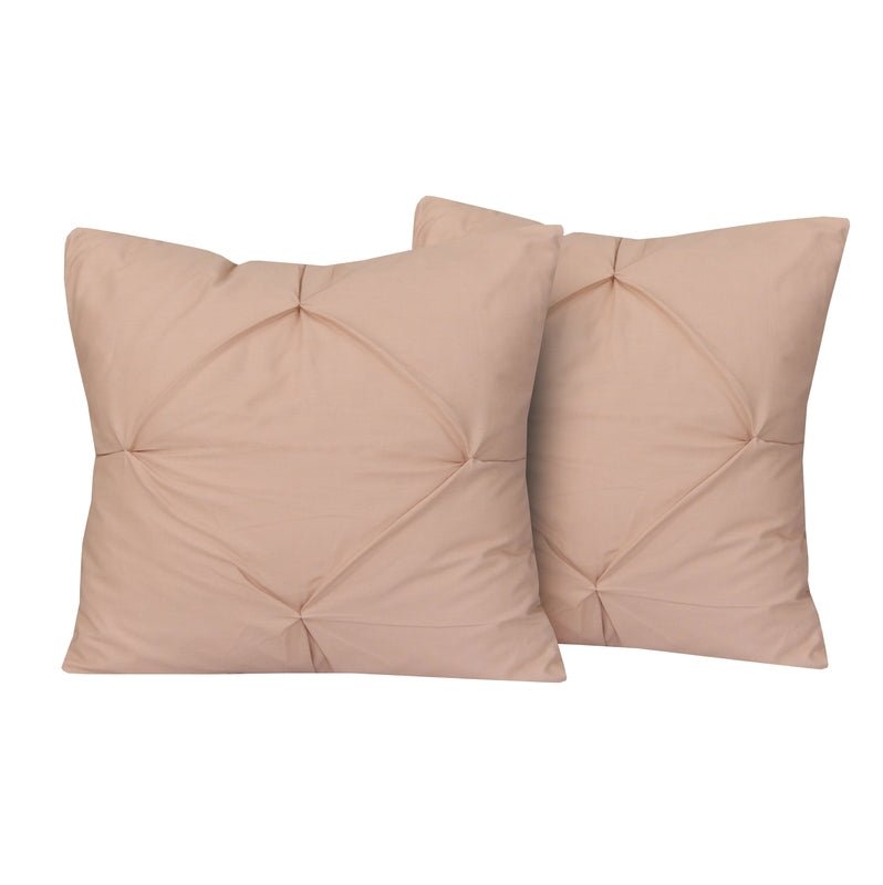 Beige Pin Tuck - Cushion Covers Pack of Two - Windsorlino.com