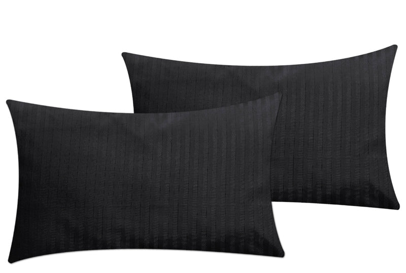 Black Stripes - Pack of 2 Pillow Cases (Luxury) - Windsorlino.com