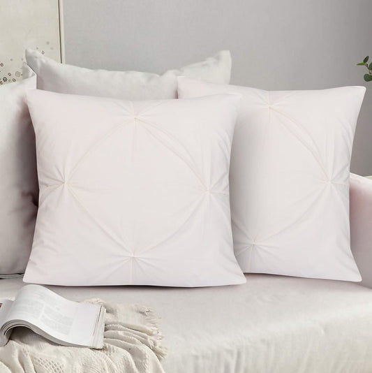Cream Pin Tuck - Cushion Covers Pack of Two - Windsorlino.com