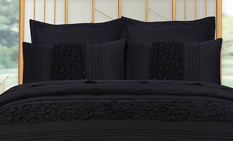 Cuddly Imperial Black - Bed Set 8 Pcs (Luxury) - Windsorlino.com