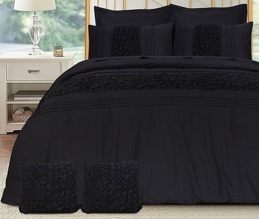 Cuddly Imperial Black - Bed Set 8 Pcs (Luxury) - Windsorlino.com