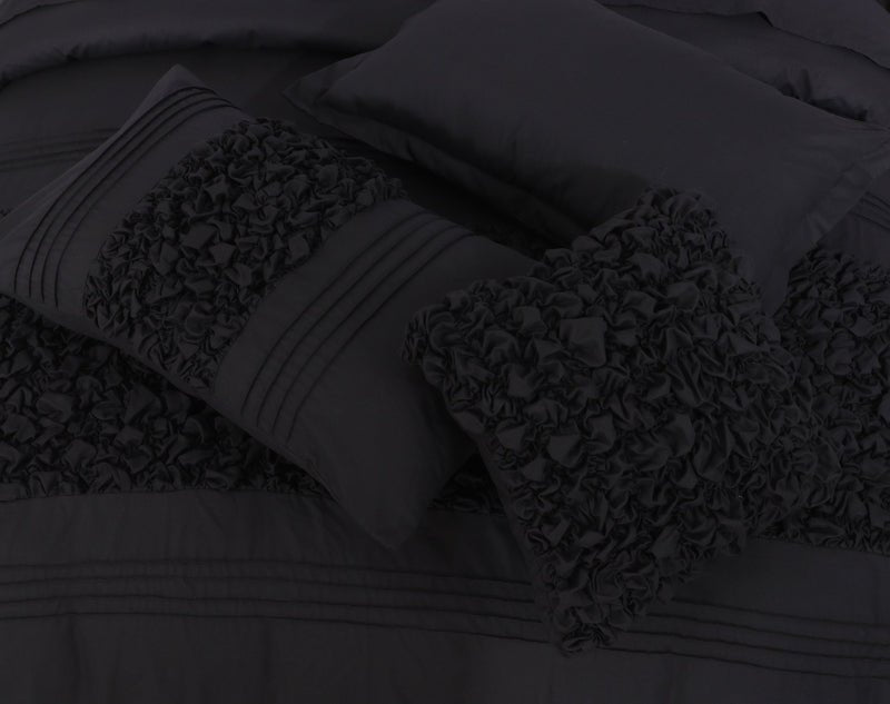 Cuddly Imperial Black - Bed Set 8 Pcs (Luxury) - Windsorlino.com
