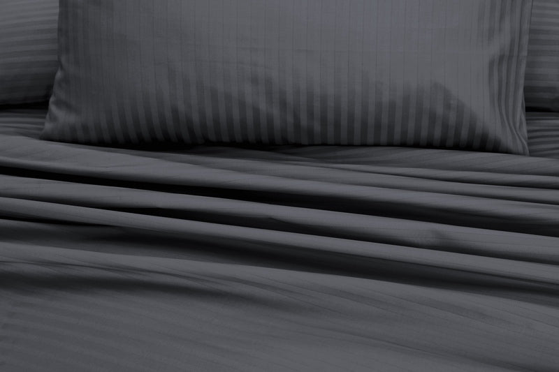 Grey Stripe - Bed Sheet Set - Windsorlino.com