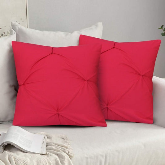 Hot Pink Pin Tuck - Cushion Covers Pack of Two - Windsorlino.com