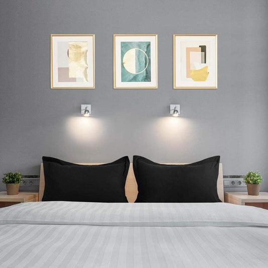 Imperial Black - Pack of 2 Pillow Cases Sham (Luxury) - Windsorlino.com