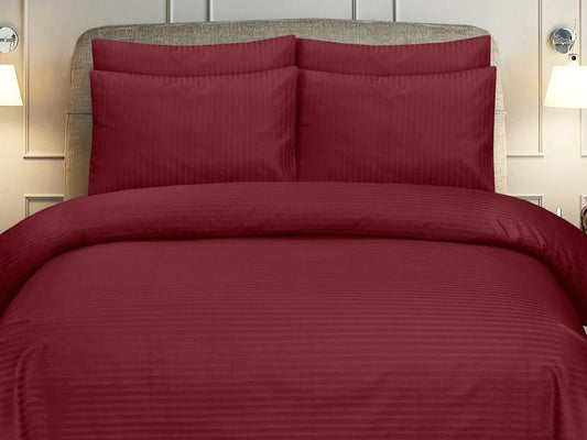 Maroon Stripe - Bed Sheet Set - Windsorlino.com