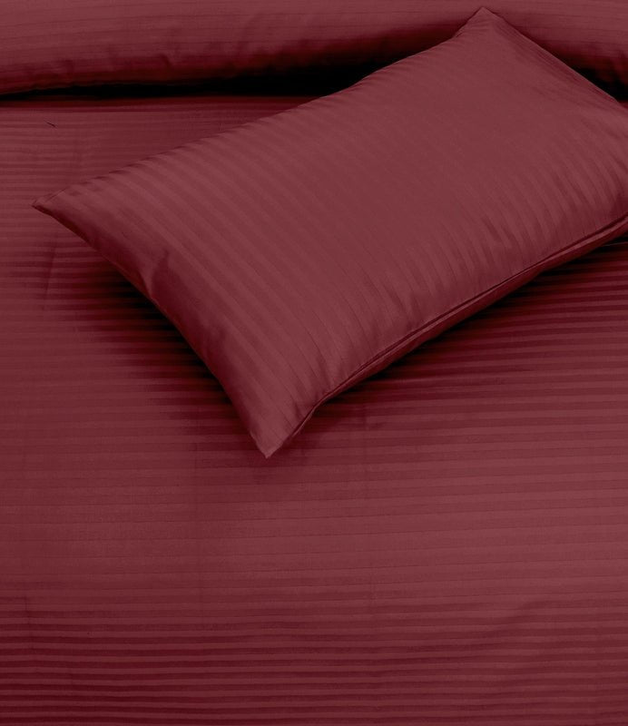 Maroon Stripe - Bed Sheet Set - Windsorlino.com