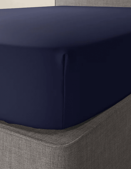 Midnight Navy - Luxury Fitted Sheet - Windsorlino.com