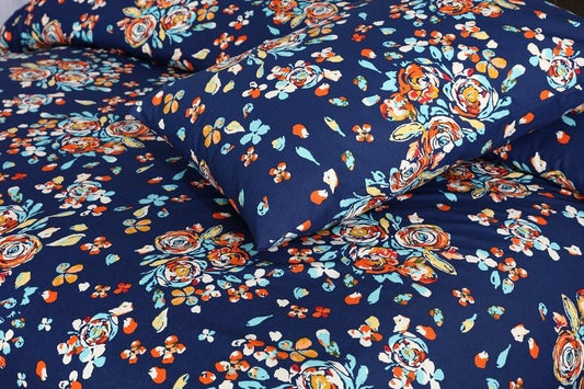 Navy Peony - Bed Set - Windsorlino.com