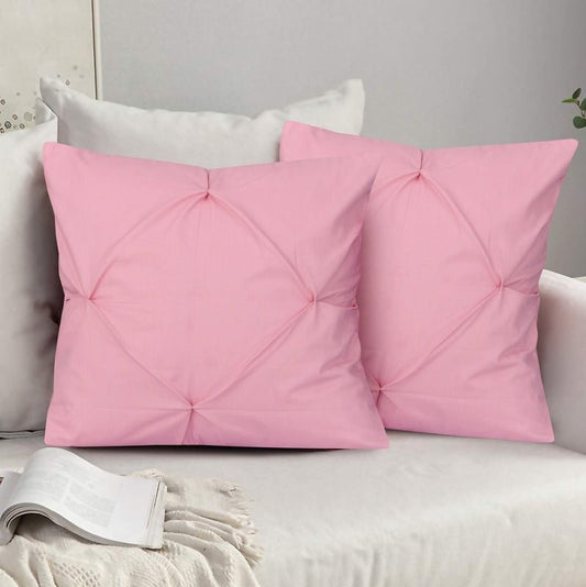 Pink Pin Tuck - Cushion Covers Pack of Two - Windsorlino.com