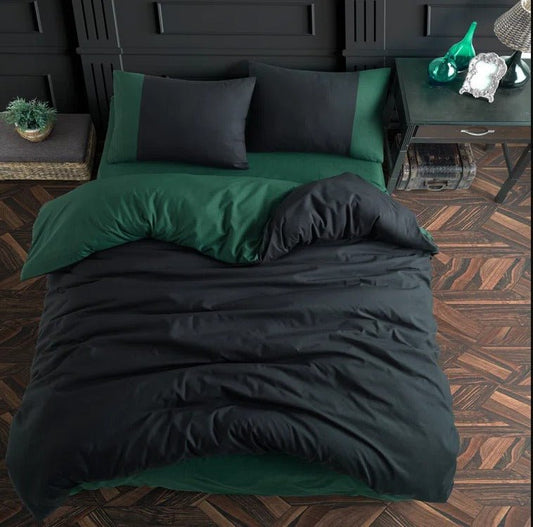 Reversible Black/Green - Bed Set 8 Pcs (Luxury) - Windsorlino.com