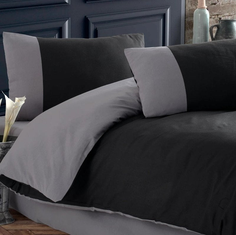 Reversible Black/Grey - Bed Set 8 Pcs (Luxury) - Windsorlino.com