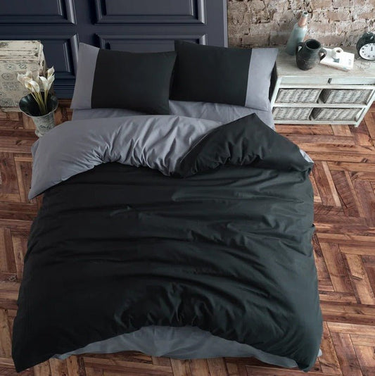Reversible Black/Grey - Bed Set 8 Pcs (Luxury) - Windsorlino.com