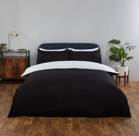 Reversible Black/White - Bed Set 8 Pcs (Luxury) - Windsorlino.com