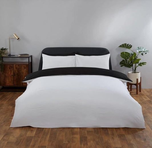 Reversible Black/White - Bed Set 8 Pcs (Luxury) - Windsorlino.com