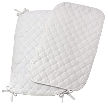 Waterproof Quilted Sheet Saver Pad For Baby Crib-White –