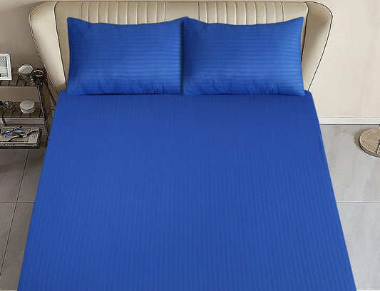 Light Blue Stripe-Luxury Fitted Sheet