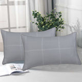 Grey Piping-Pack of 2 Pillow Cases