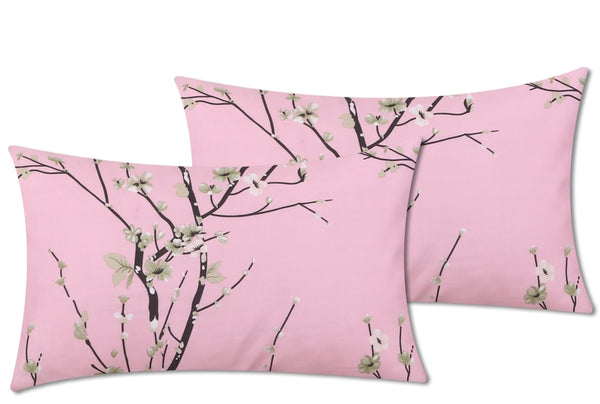 Floral Pink-Pack of 2 Pillow Cases