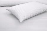 White Stripe Satin-Bed Sheet Set