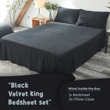 Black Velvet-Luxury Bed Sheet Set