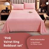 Pink Velvet-Luxury Bed Sheet Set