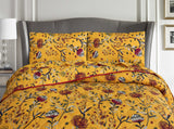Mustard Floral Comforter Set - 8 PCS