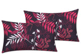 Purple Flory-Pack of 2 Pillow Cases