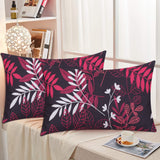 Purple Flory-Pack of 2 Pillow Cases