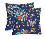 Navy Peony-Cushion Covers Pack of Two