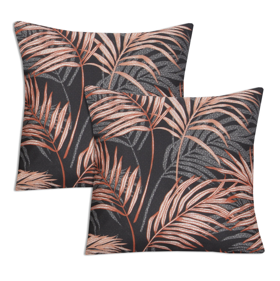 Black Leaves-Cushion Covers Pack of Two