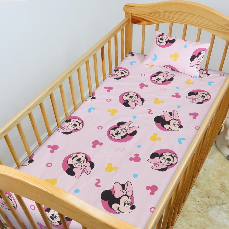 Disney Minnie MouseCot/Crib Bed Sheet Set