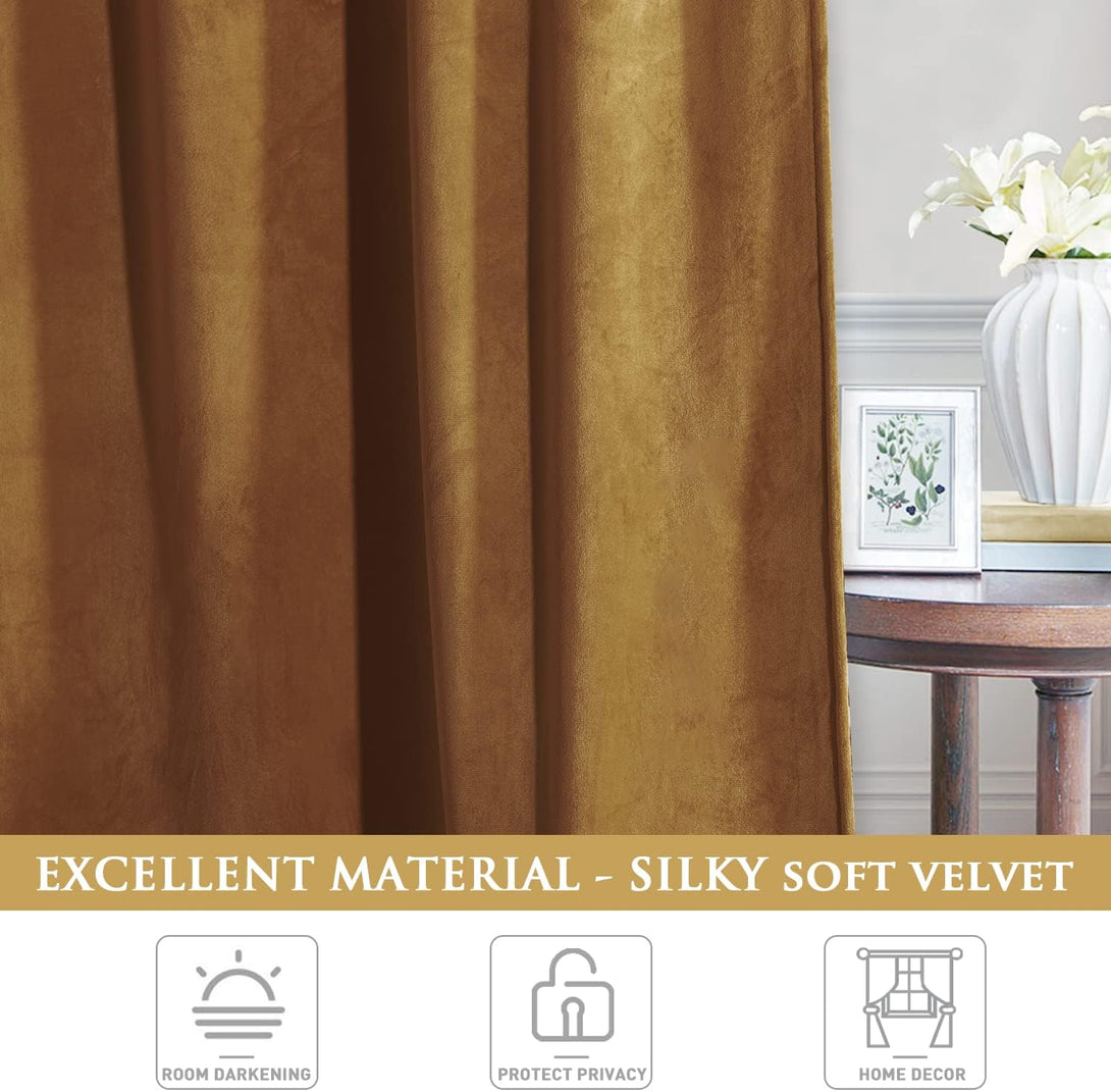 brown curtains