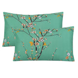 Floral Teal-Pack of 2 Pillow Cases