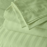 Pistachio Stripe Satin-Bed Sheet Set