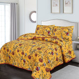 Mustard Floral Comforter Set - 8 PCS