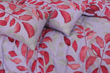 Pink Leaves-Winter Comforter Set