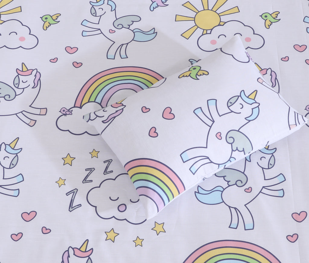 Rainbow Unicorn-Cot/Crib Bed Sheet Set