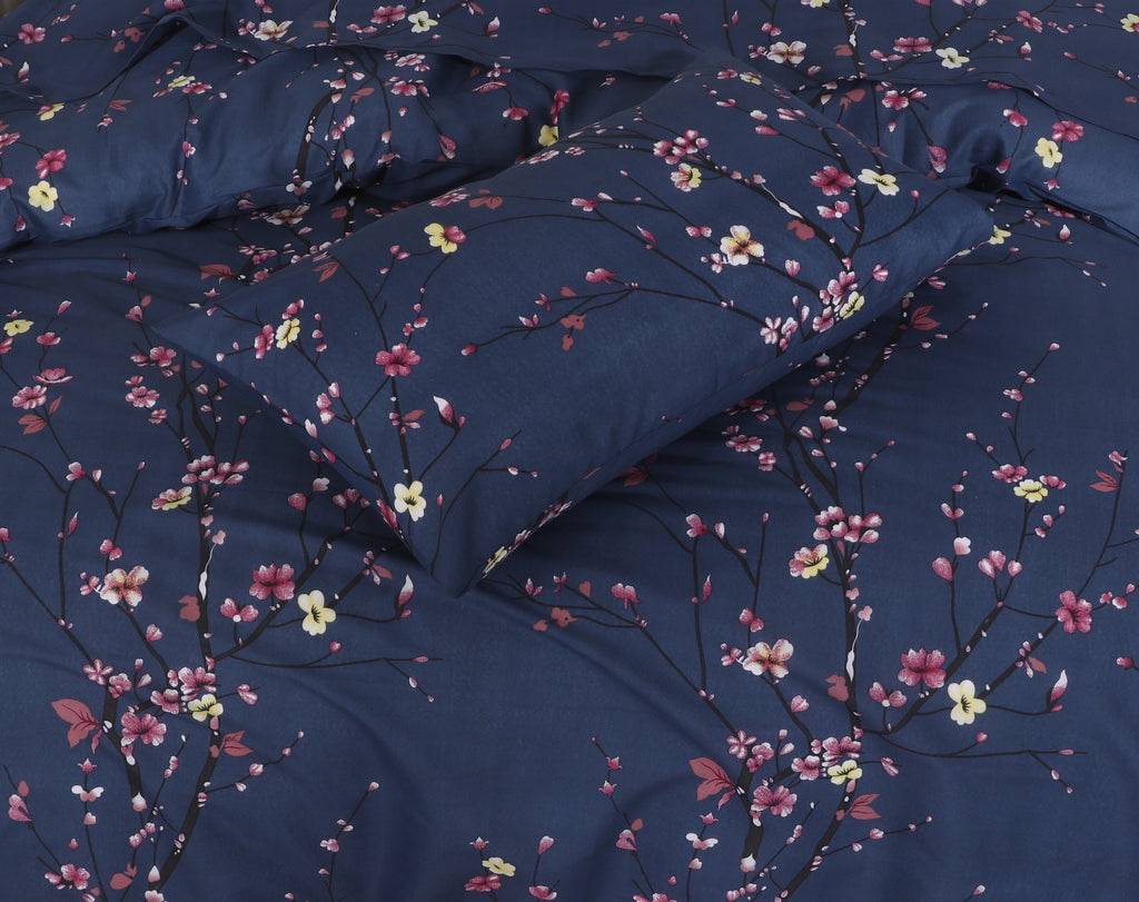 Floral Navy-Bed Set
