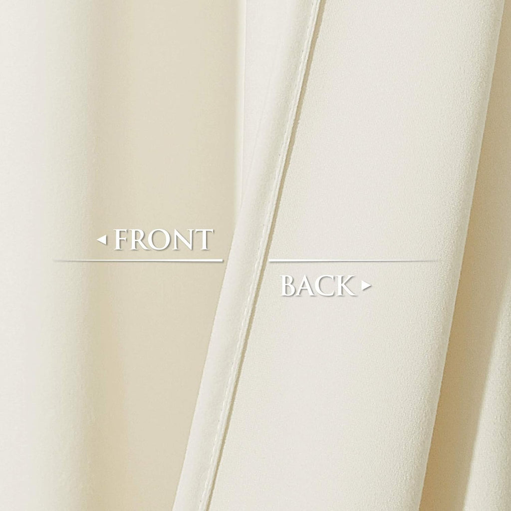 Off White-Velvet Window Curtains (Ultra Soft)