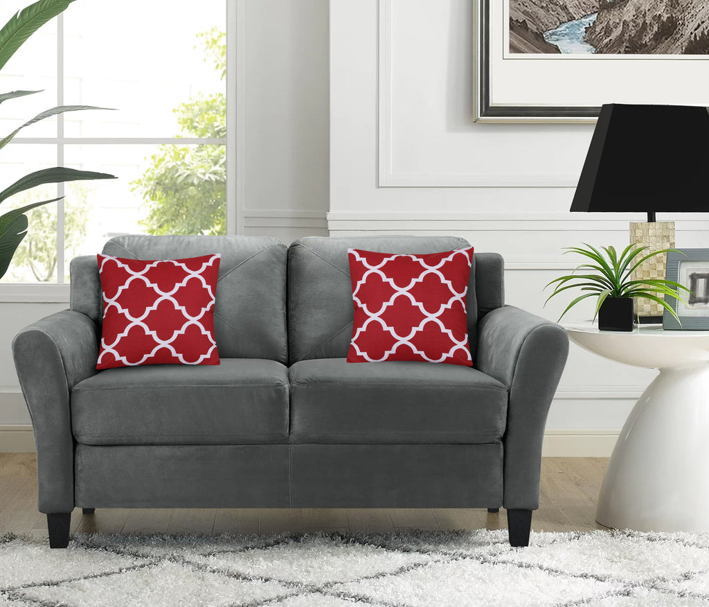 Lintre Maroon-Cushion Covers Pack of Two
