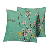 Floral Teal-Cushion Covers Pack of Two