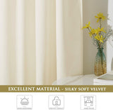 Off White-Velvet Window Curtains (Ultra Soft)