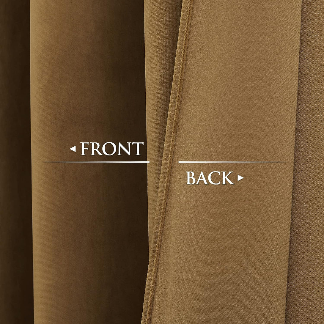 brown curtains