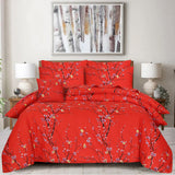 Floral Coral-Bed Set