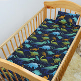 Multi Dino-Cot/Crib Bed Sheet Set