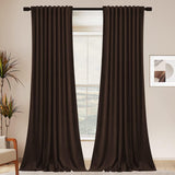 Brown-Velvet Window Curtains (Ultra Soft)