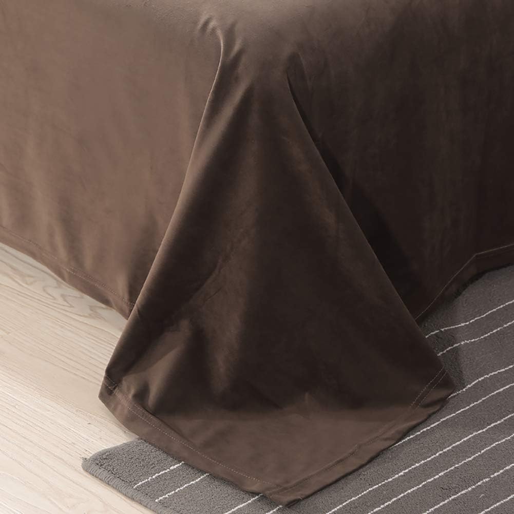 Brown Velvet-Luxury Bed Sheet Set